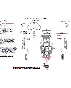 Wow Trim ® - 40 Pcs Main Dash Kit (AIA315A), Diagram