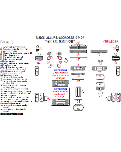 Wow Trim ® - 40 Pcs Match OEM Main Dash Kit (BKLE05A), Diagram