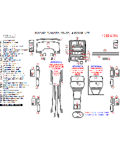 Wow Trim ® - 41 Pcs Main Dash Kit (DEDA05A), Diagram
