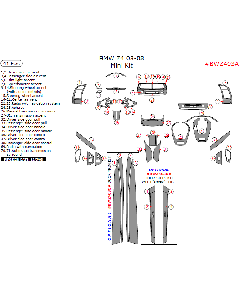 Wow Trim ® - 41 Pcs Mini Dash Kit (BWZ403A), Diagram