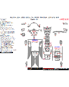 Wow Trim ® - 42 Pcs Basic Dash Kit (ARZX10E), Diagram