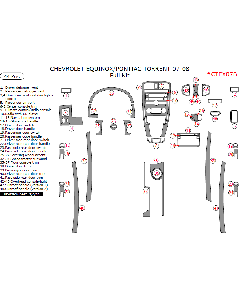 Wow Trim ® - 44 Pcs Full Dash Kit (CTEX07B), Diagram