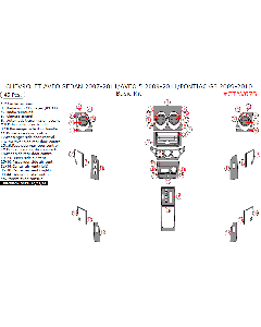Wow Trim ® - 45 Pcs Basic Dash Kit (CTAV07B), Diagram