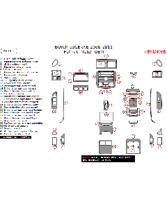 Wow Trim ® - 46 Pcs Match OEM Full Dash Kit (BKLN06B), Diagram