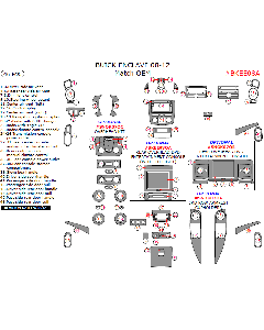 Wow Trim ® - 46 Pcs Match OEM Main Dash Kit (BKEE08A), Diagram