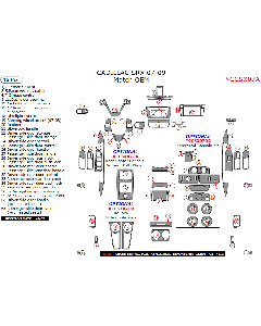 Wow Trim ® - 46 Pcs Match OEM Main Dash Kit (CCSX07A), Diagram