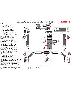 Wow Trim ® - 47 Pcs Match OEM Full Dash Kit (CCEE99A), Diagram