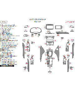 Wow Trim ® - 49 Pcs Full Dash Kit (AIQ315B), Diagram
