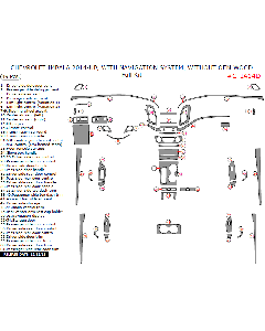 Wow Trim ® - 49 Pcs Full Dash Kit (CTIA14D), Diagram