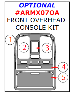 Wow Trim ® - 5 Pcs Optional Front Overhead Console Kit (ARMX07OA)