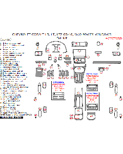 Wow Trim ® - 51 Pcs Full Dash Kit (CTCT05D), Diagram