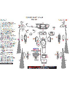 Wow Trim ® - 51 Pcs Full Dash Kit (DEDT13B), Diagram
