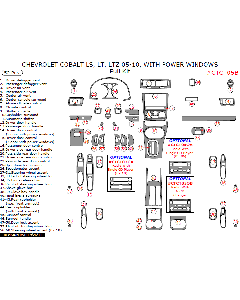 Wow Trim ® - 52 Pcs Full Dash Kit (CTCT05B), Diagram