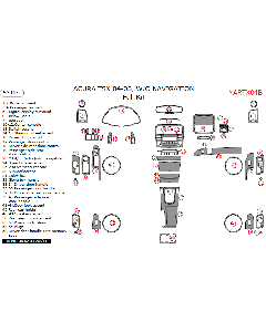 Wow Trim ® - 53 Pcs Full Dash Kit (ARTX04B), Diagram