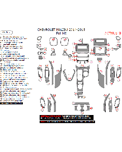 Wow Trim ® - 55 Pcs Full Dash Kit (CTMU14B), Diagram