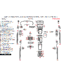Wow Trim ® - 58 Pcs Full Dash Kit (AIA306B), Diagram