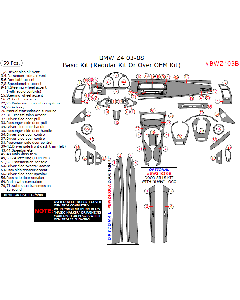 Wow Trim ® - 59 Pcs Basic Dash Kit (BWZ403B), Diagram
