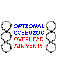 Wow Trim ® - 6 Pcs Optional Overhead Air Vents Kit (CCEE02OC), Diagram
