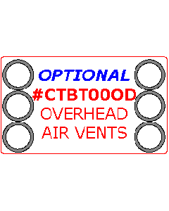 Wow Trim ® - 6 Pcs Optional Overhead Air Vents Kit (CTBT00OD)