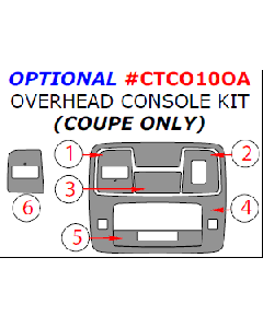 Wow Trim ® - 6 Pcs Optional Overhead Console Kit (CTCO10OA)