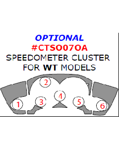 Wow Trim ® - 6 Pcs Optional Speedometer Cluster Kit (CTSO07OA)