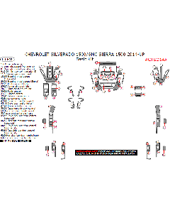 Wow Trim ® - 63 Pcs Basic Dash Kit (CTSO14A), Diagram