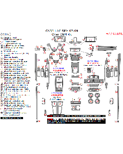 Wow Trim ® - 63 Pcs Cover OEM Main Dash Kit (CCSX07B), Diagram