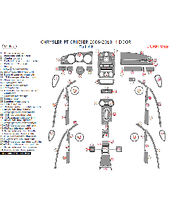 Wow Trim ® - 64 Pcs Full Dash Kit (CRPT06B)