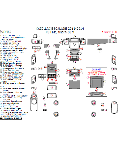Wow Trim ® - 64 Pcs Match OEM Full Dash Kit (CCEE11B), Diagram