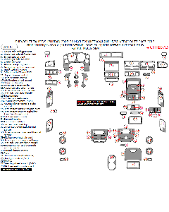 Wow Trim ® - 69 Pcs Match OEM Full Dash Kit (CTTE07D), Diagram