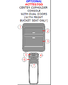 Wow Trim ® - 7 Pcs Optional Center Cupholder Console Kit (CTTE07OD)