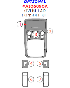 Wow Trim ® - 7 Pcs Optional Overhead Console Kit (AIQ509OA)