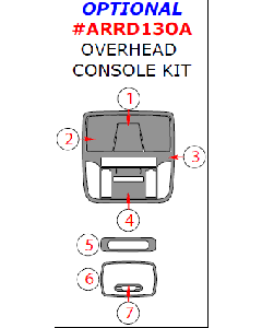 Wow Trim ® - 7 Pcs Optional Overhead Console Kit (ARRD13OA)