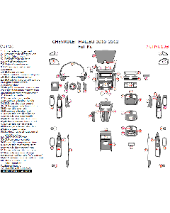 Wow Trim ® - 72 Pcs Full Dash Kit (CTMU10B), Diagram
