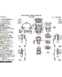 Wow Trim ® - 75 Pcs Full Dash Kit (CTMU08B), Diagram
