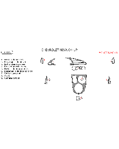 Wow Trim ® - 8 Pcs Main Dash Kit (E-CTNA04A), Diagram