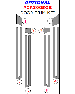 Wow Trim ® - 8 Pcs Optional Door Trim Kit (CR3005OB)