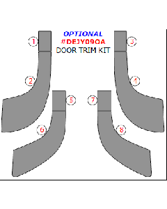 Wow Trim ® - 8 Pcs Optional Door Trim Kit (DEJY09OA), Diagram