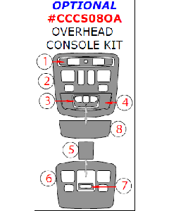 Wow Trim ® - 8 Pcs Optional Overhead Console Kit (CCCS08OA)