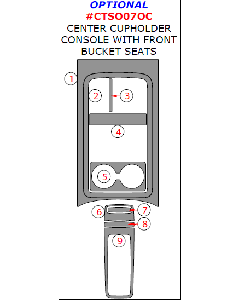 Wow Trim ® - 9 Pcs Optional Center Cupholder Console Kit (CTSO07OC)