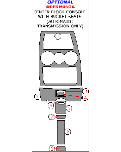 Wow Trim ® - 9 Pcs Optional Center Floor Console Kit (DERM06OA)