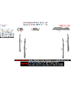 Wow Trim ® - 9 Pcs Optional Over OEM Trim Kit (DEDO11OB), Diagram